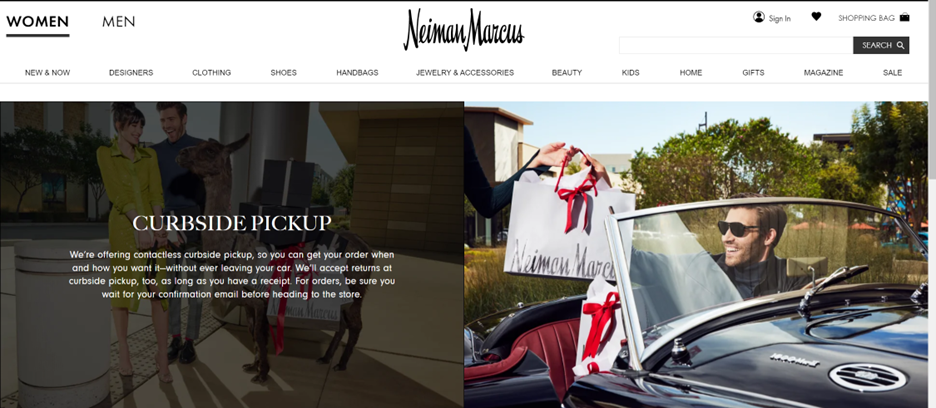 In-Store Pickup at Neiman Marcus