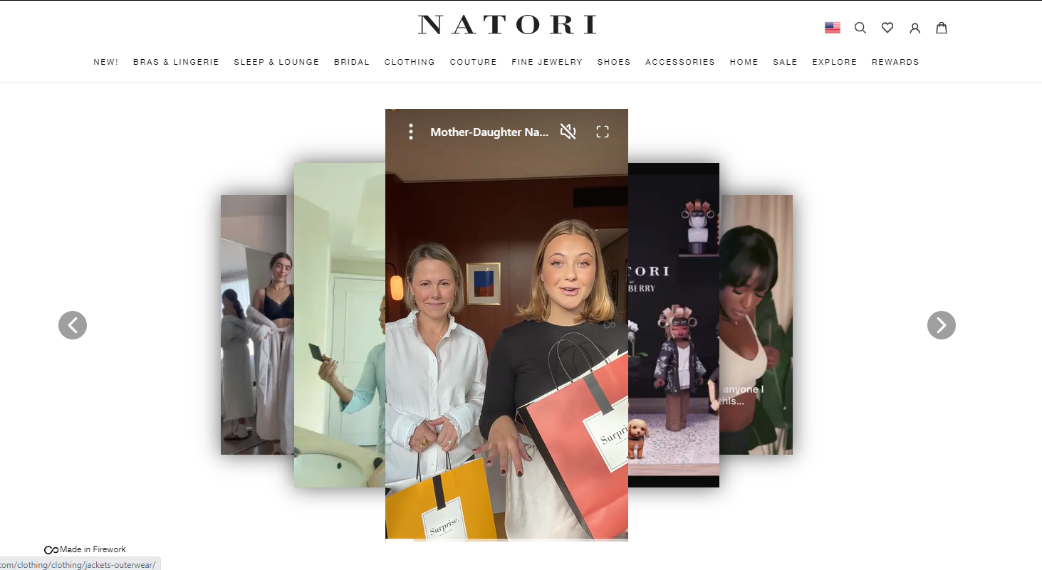 Natori says user-generated videos resonate more with shoppers